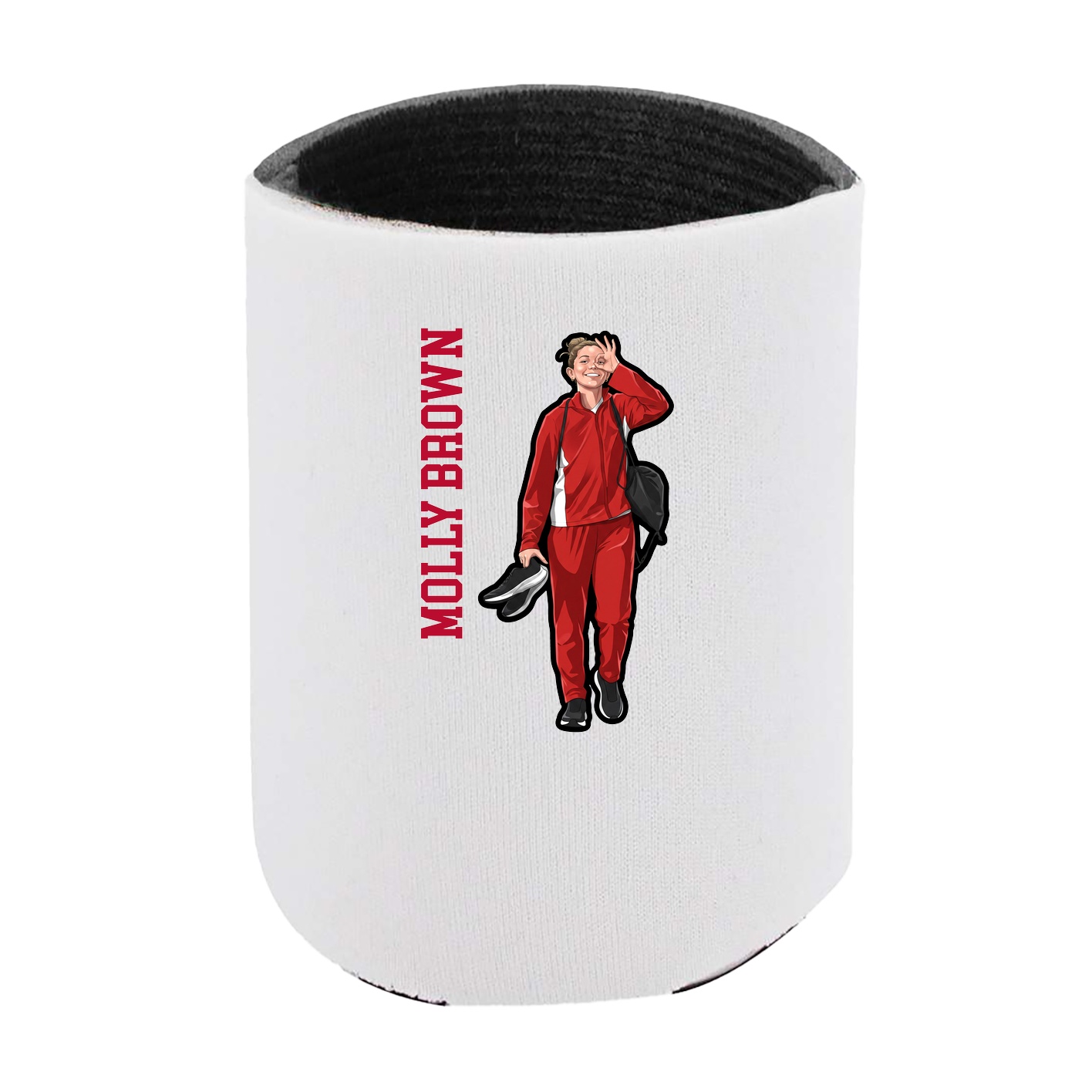 Can Holder — Name Vertical in White