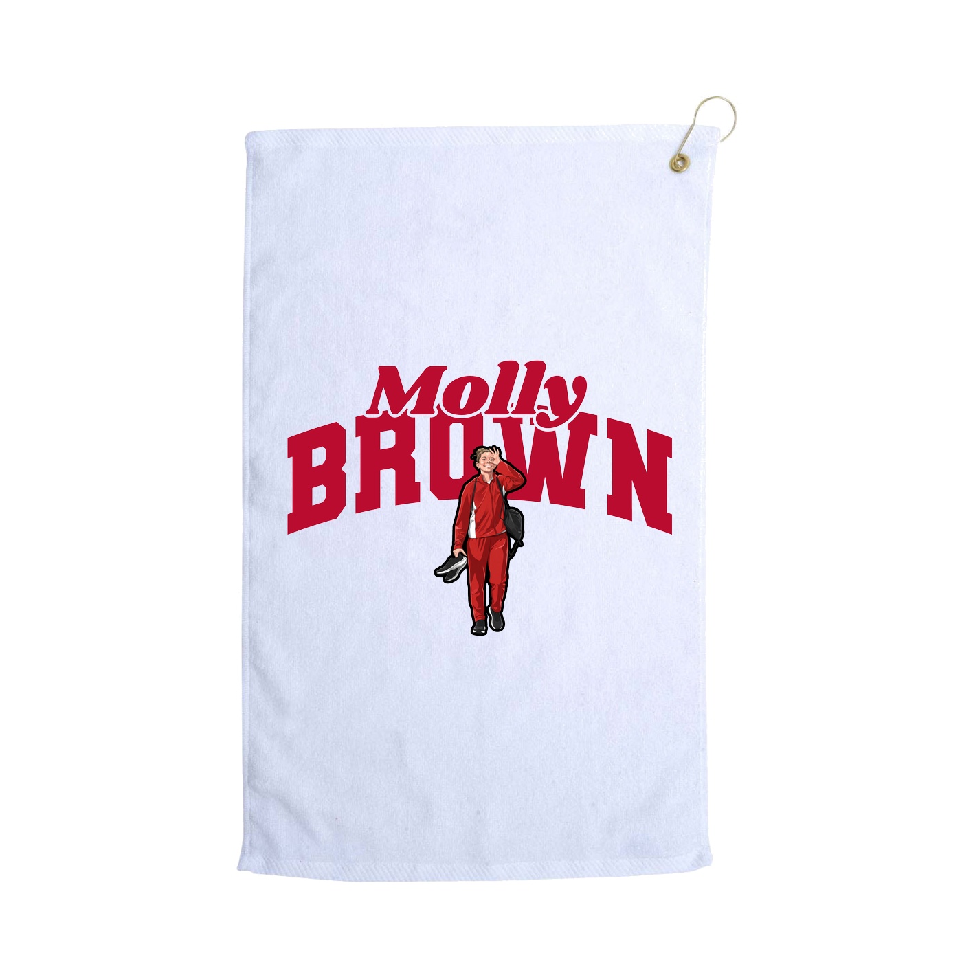 Golf Towel — Signature Arch in White