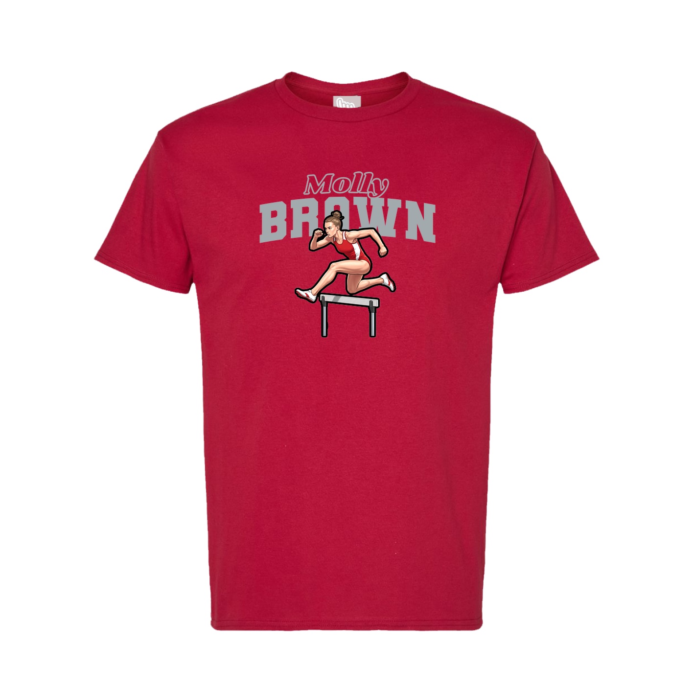Tee — Name Arch in Crimson