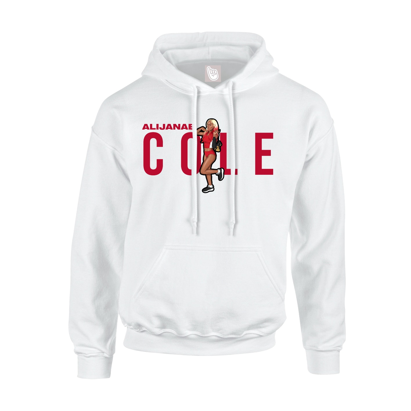 Youth Hoodie — Player Name in White