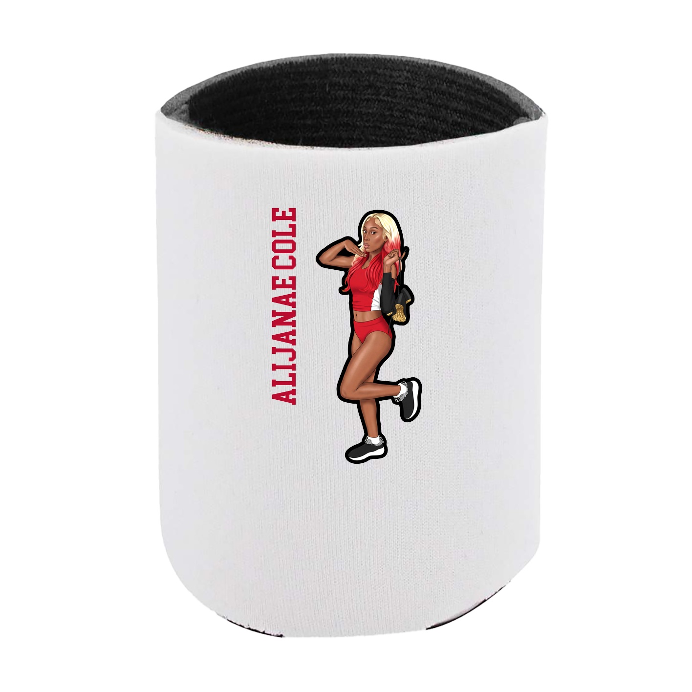 Can Holder — Name Vertical in White