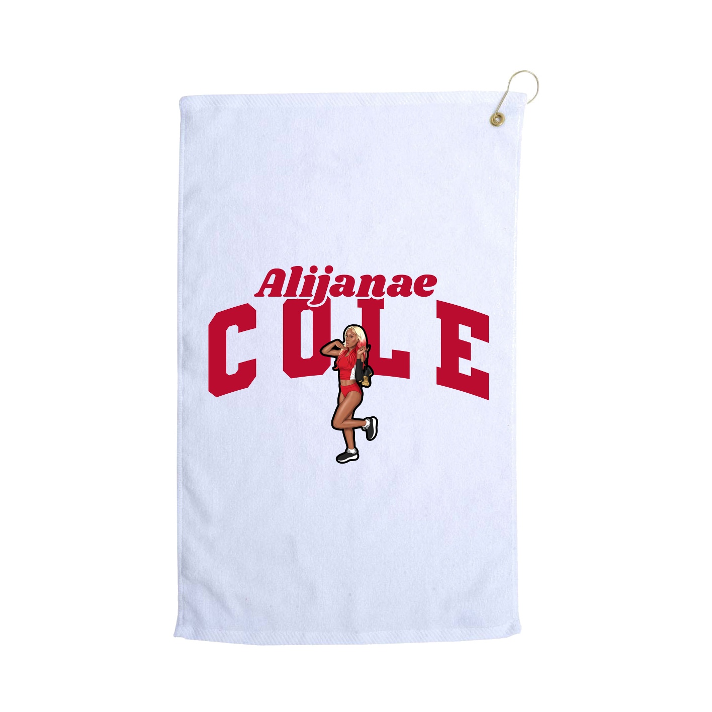 Golf Towel — Signature Arch in White