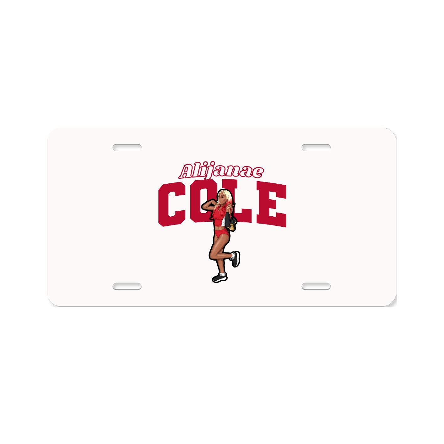 License Plate — Name Arch in Classic