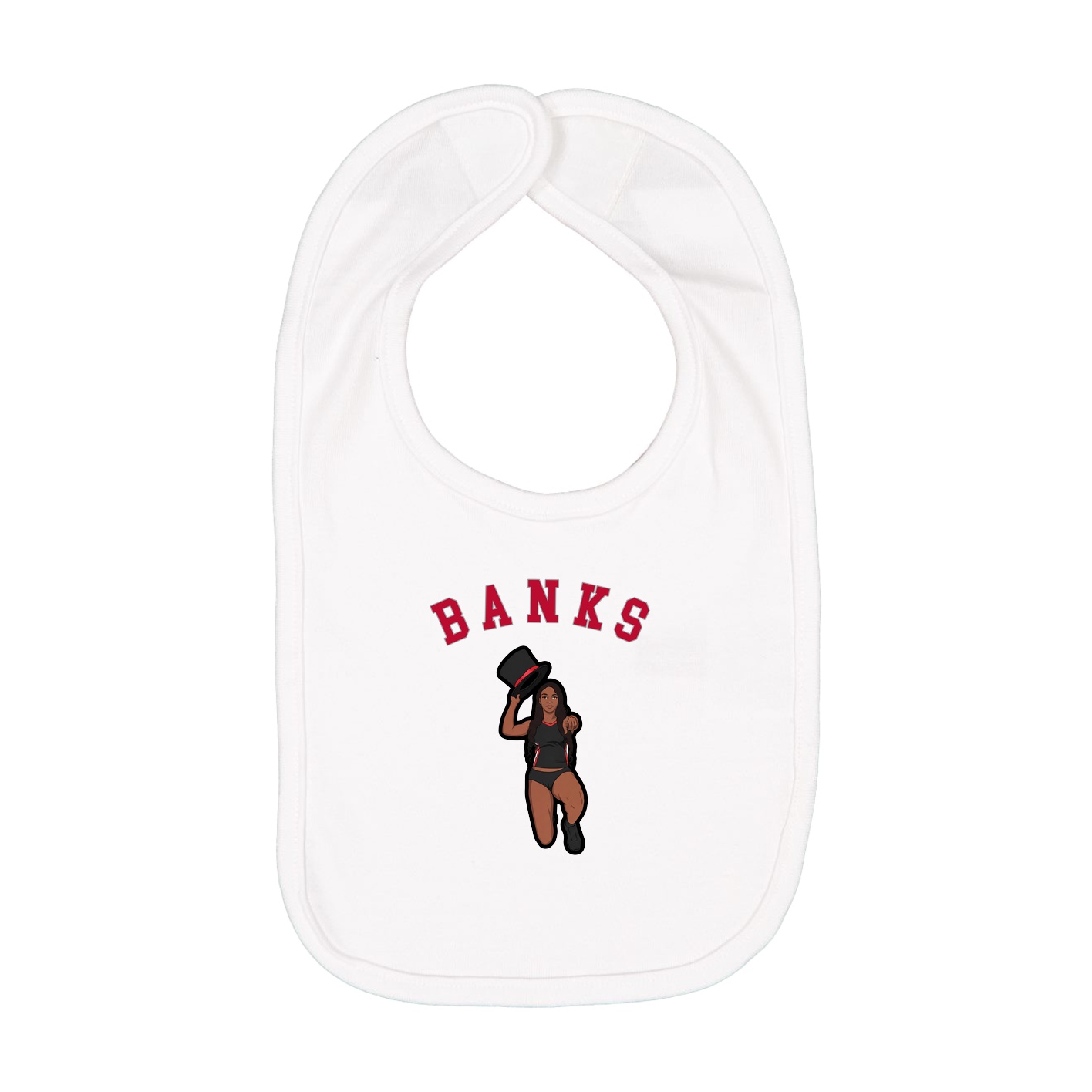 Infant Bib — Shirsey Arch in White