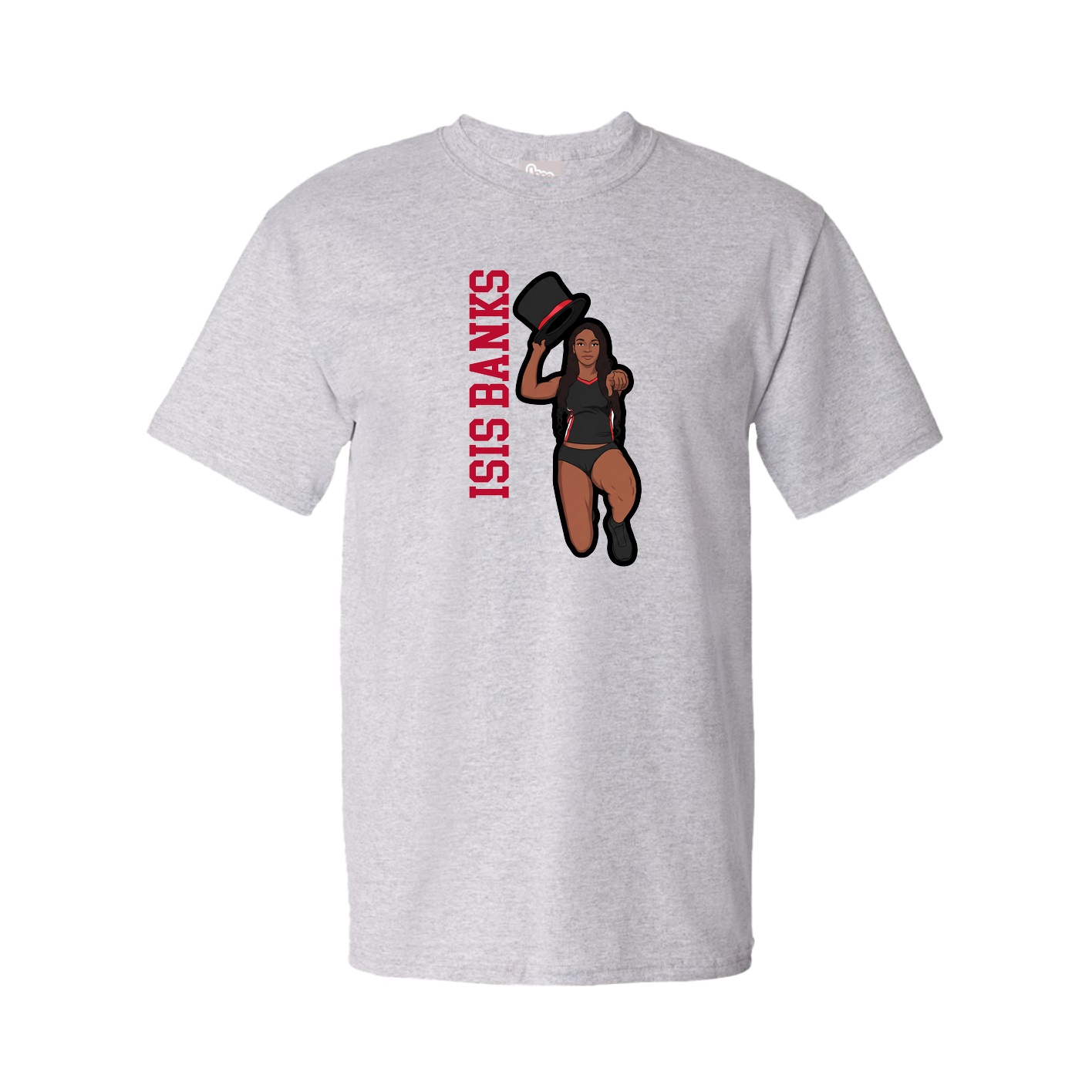 Youth Tee — Name Vertical in Grey