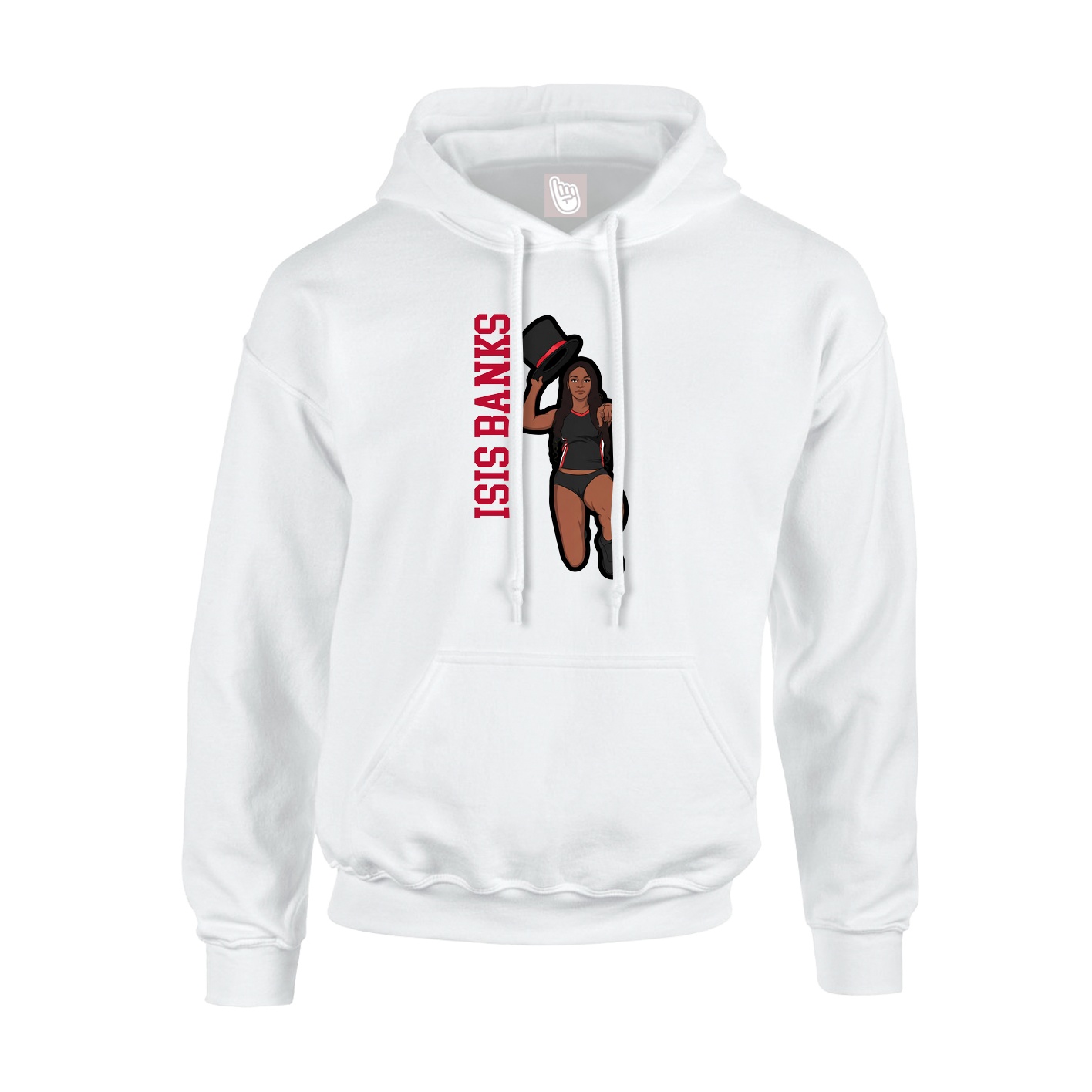 Youth Hoodie — Name Vertical in White