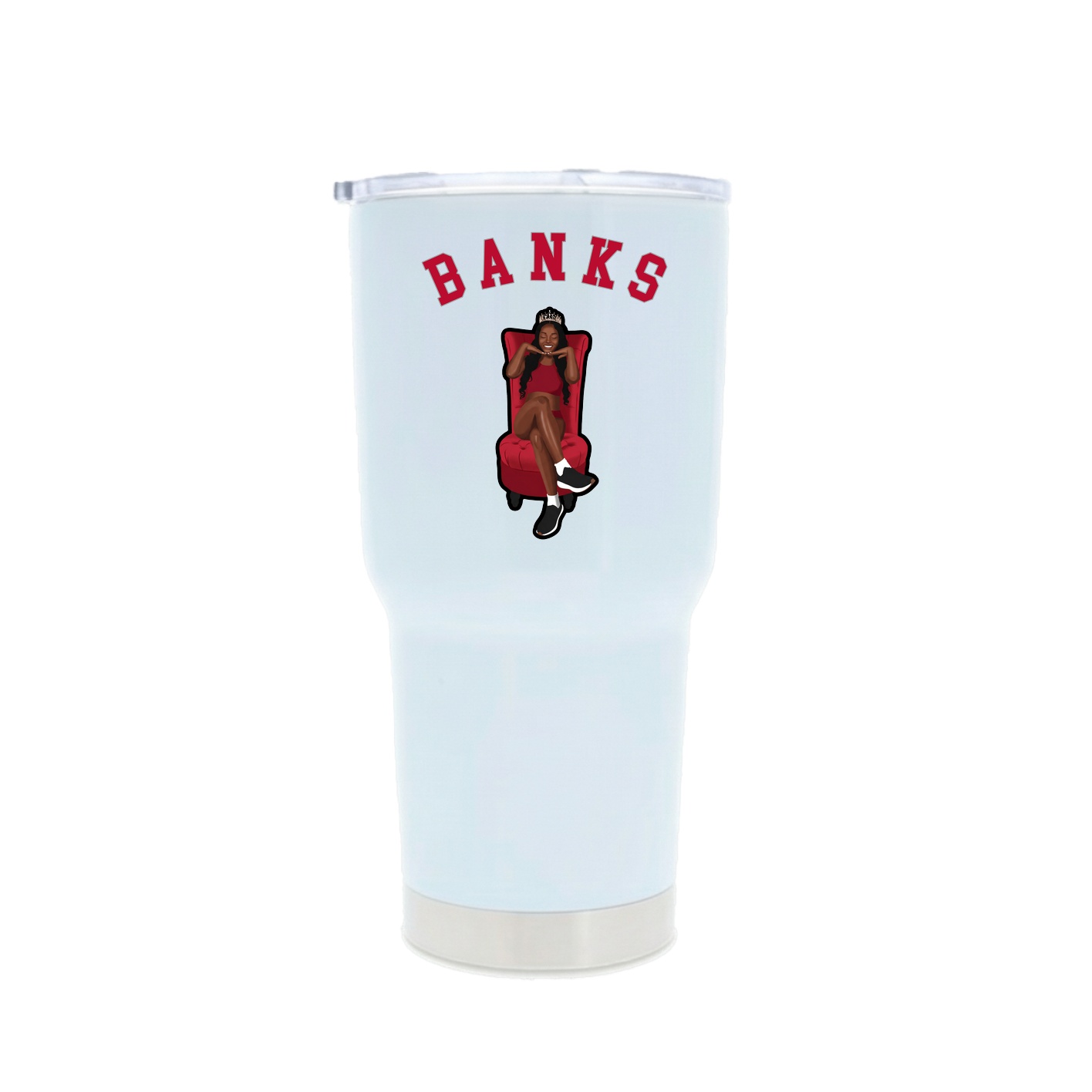 30oz Stainless Steel Tumbler — Shirsey Arch in White