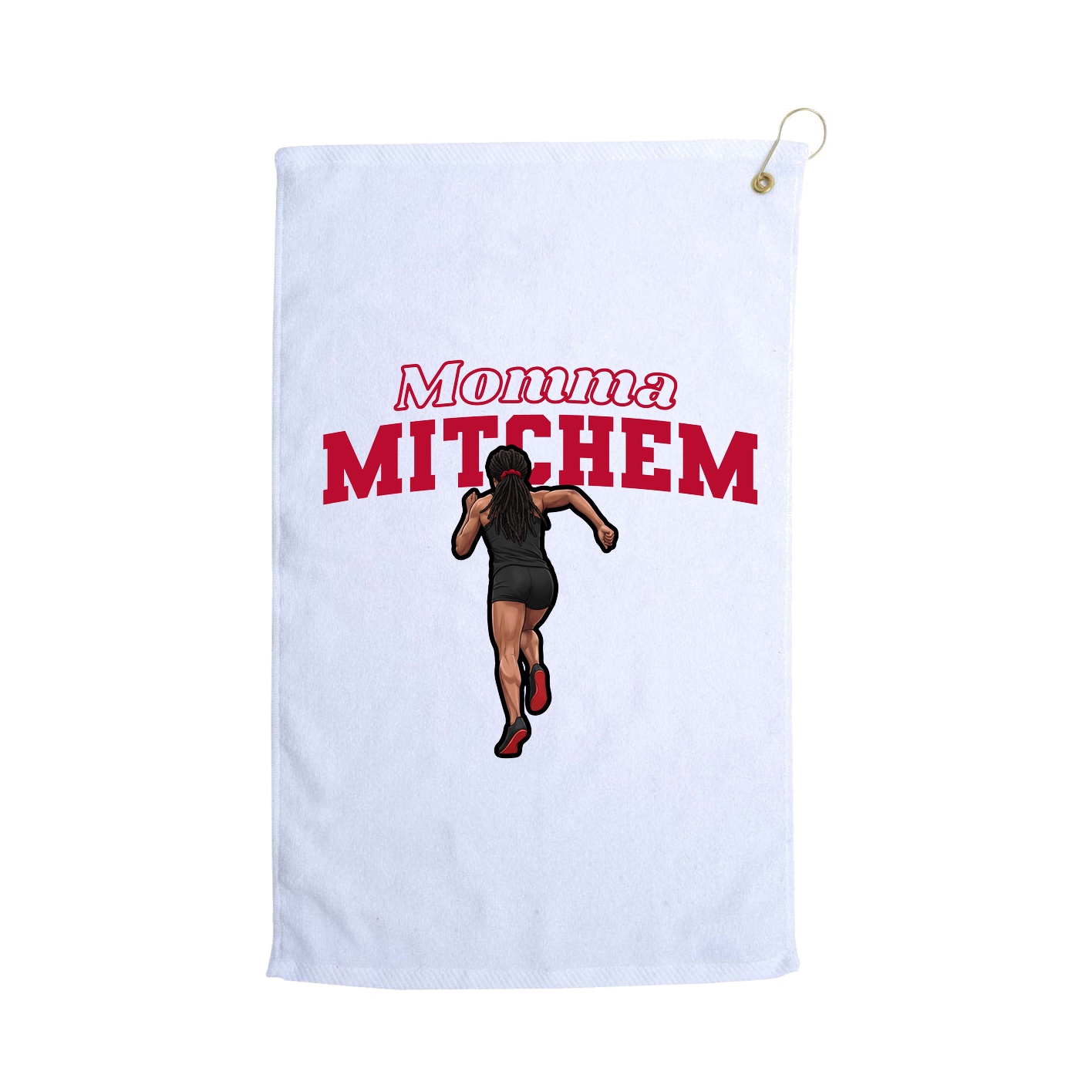 Golf Towel — Mothers Day Block in White