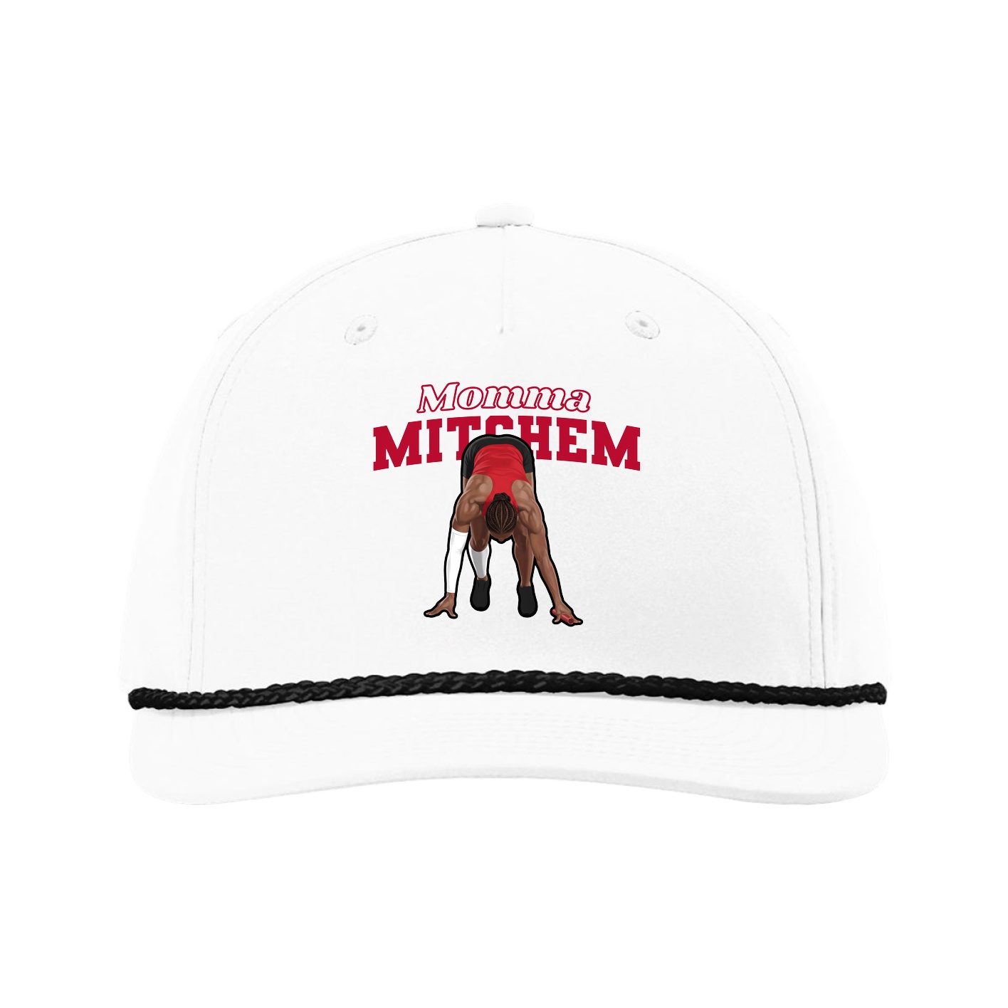 Five-Panel Classic Rope Cap — Mothers Day Block in White