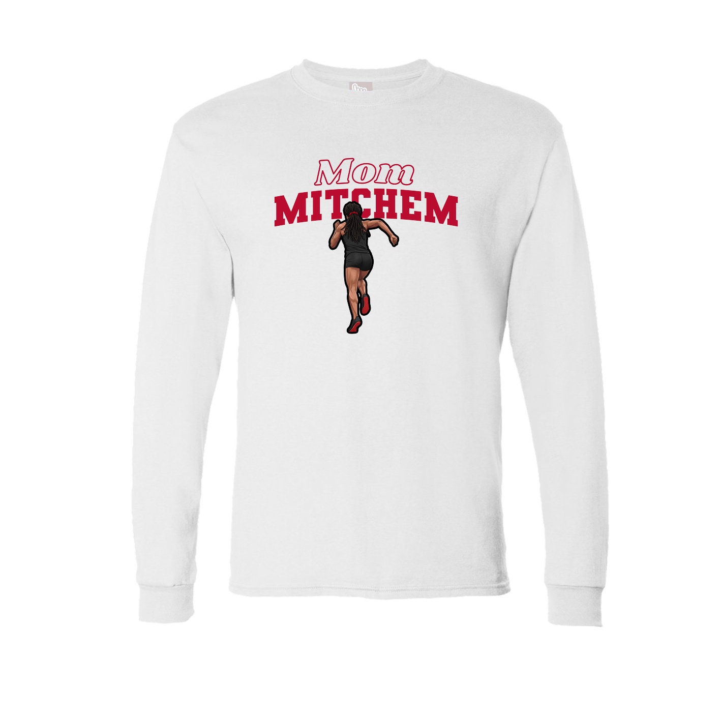 Long Sleeve Tee — Mothers Day Block in White