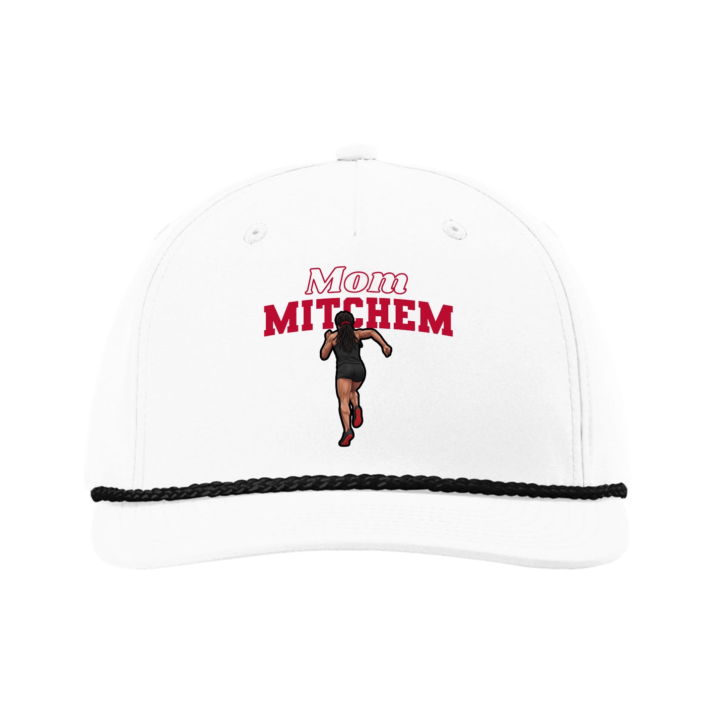 Five-Panel Classic Rope Cap — Mothers Day Block in White