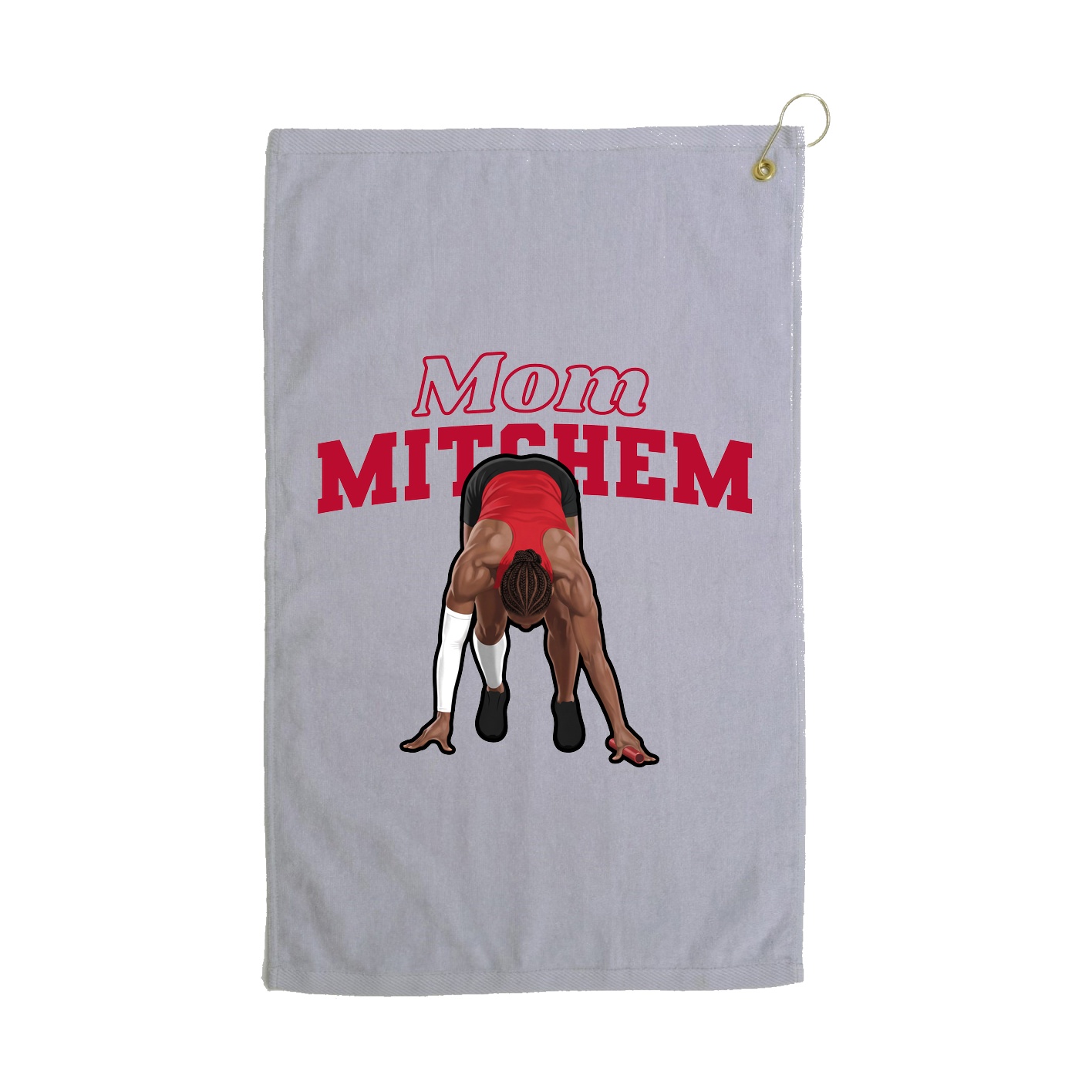 Golf Towel — Mothers Day Block in Grey