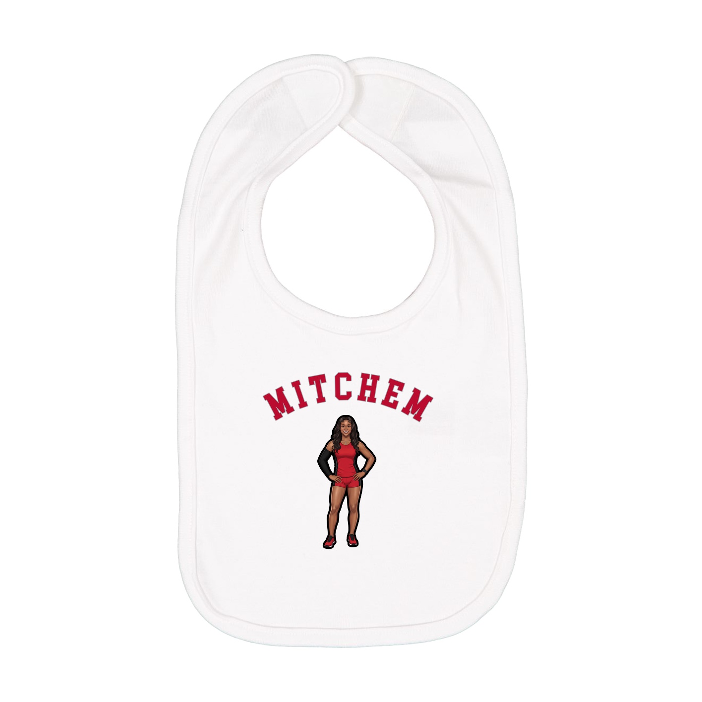Infant Bib — Shirsey Arch in White