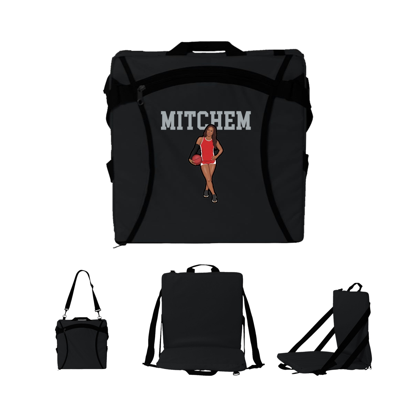 Folding Stadium Seat — Shirsey in Black
