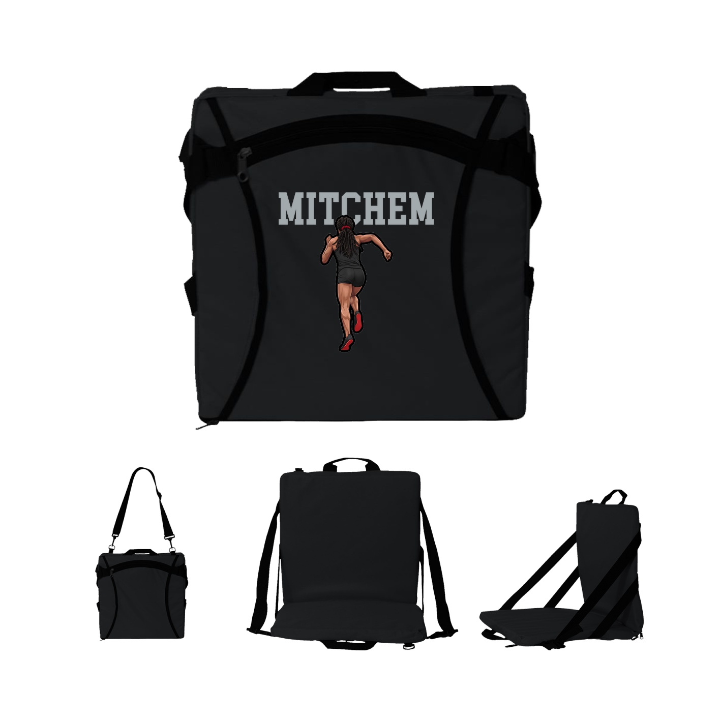 Folding Stadium Seat — Shirsey in Black