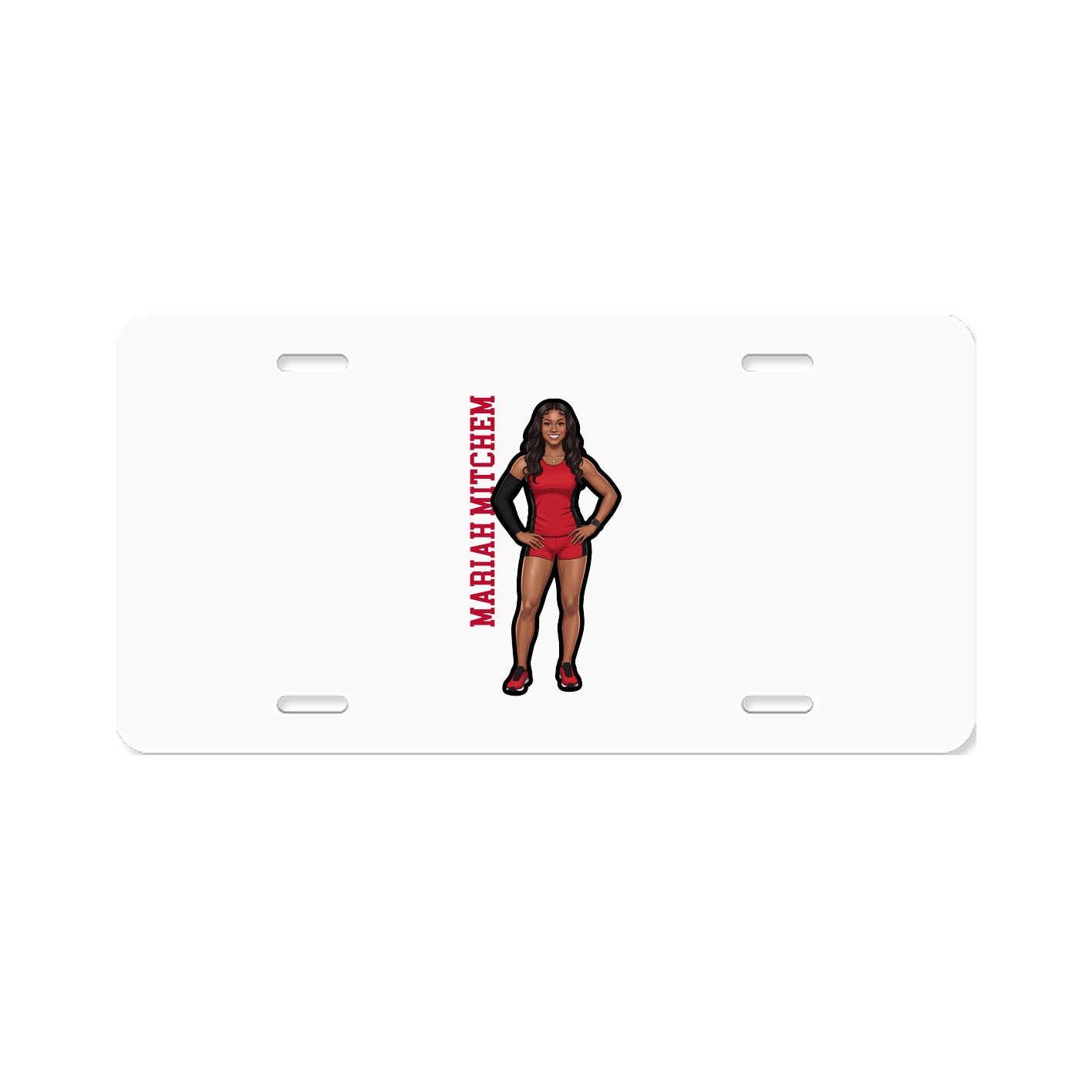 License Plate — Name Vertical in Classic