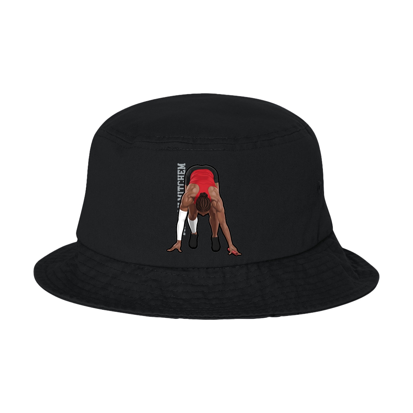 Bucket Cap — Name Vertical in Black
