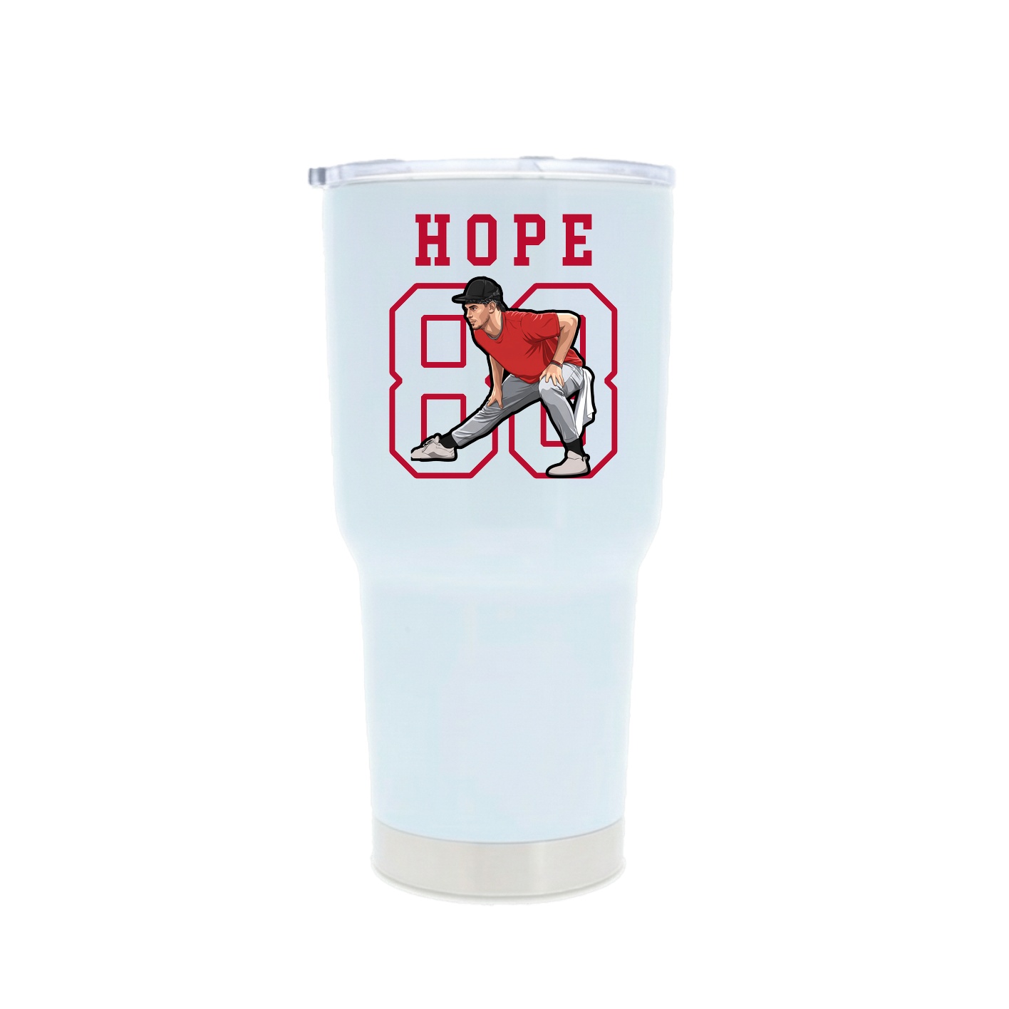 30oz Stainless Steel Tumbler — Shirsey in White