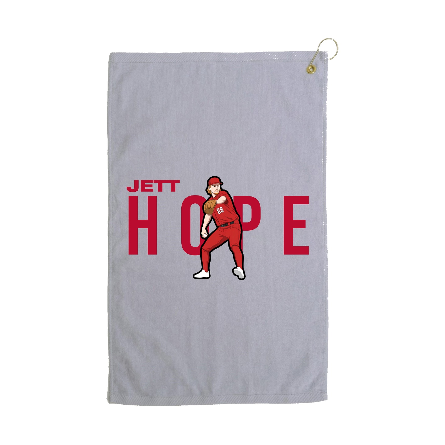 Golf Towel — Player Name in Grey