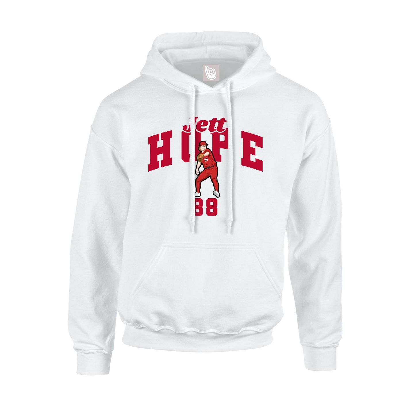 Hoodie — Signature Arch in White
