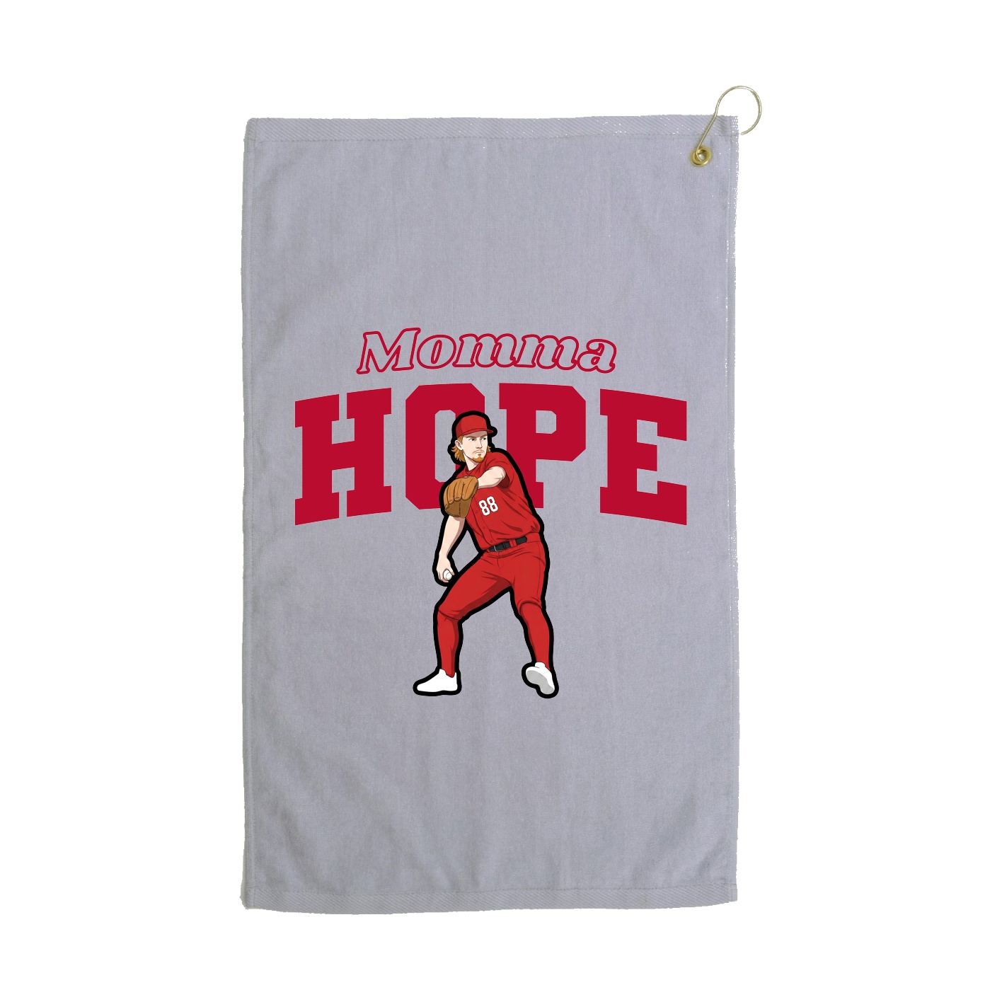 Golf Towel — Mothers Day Block in Grey