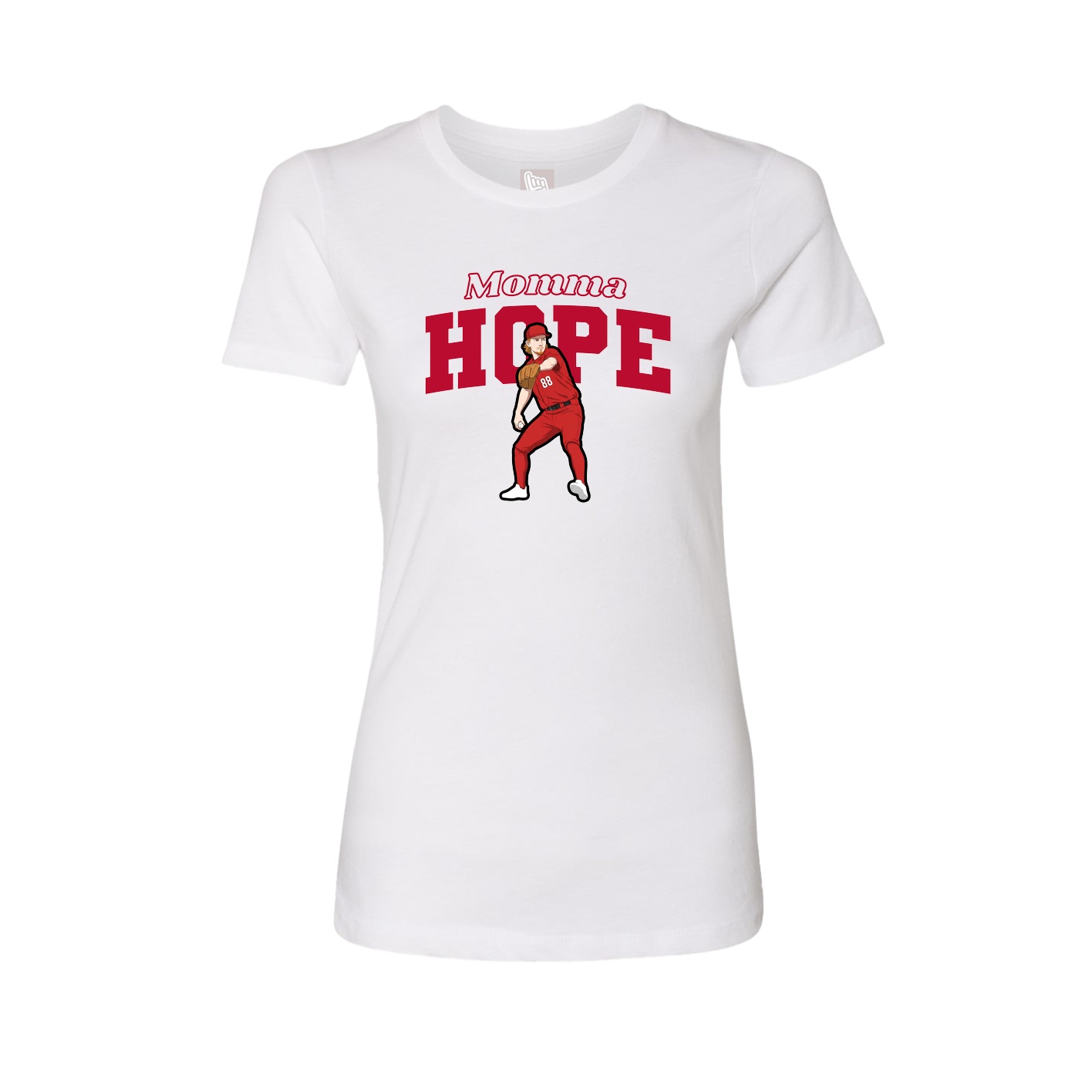 Womens Tee — Mothers Day Block in White
