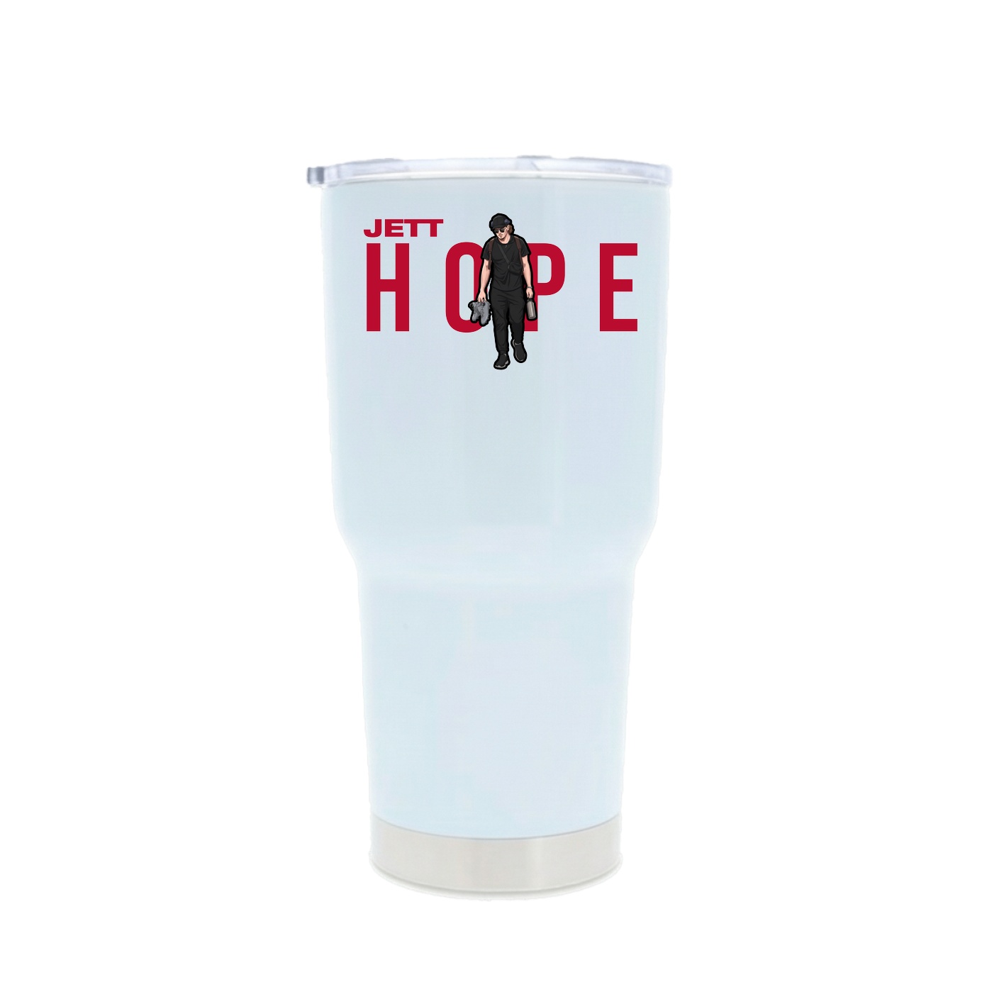 30oz Stainless Steel Tumbler — Player Name in White