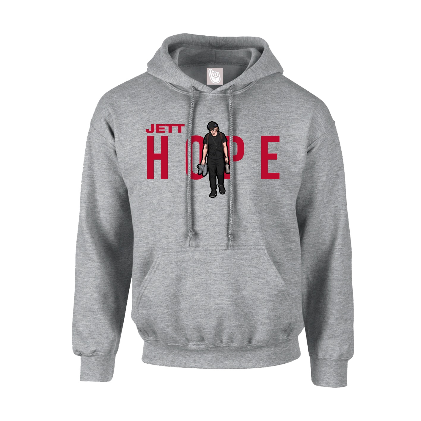 Youth Hoodie — Player Name in Grey