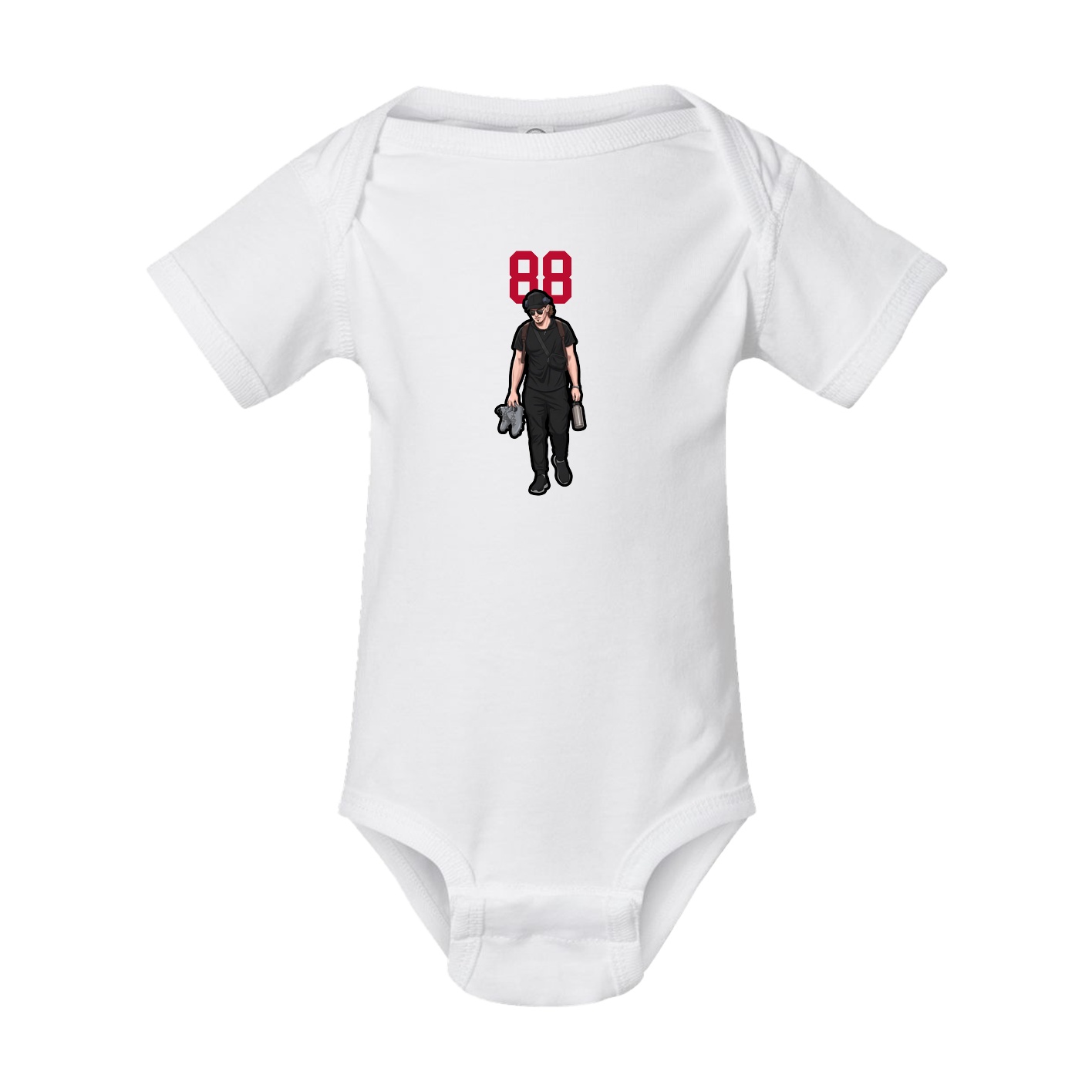 Baby Onesie — Number Top in White