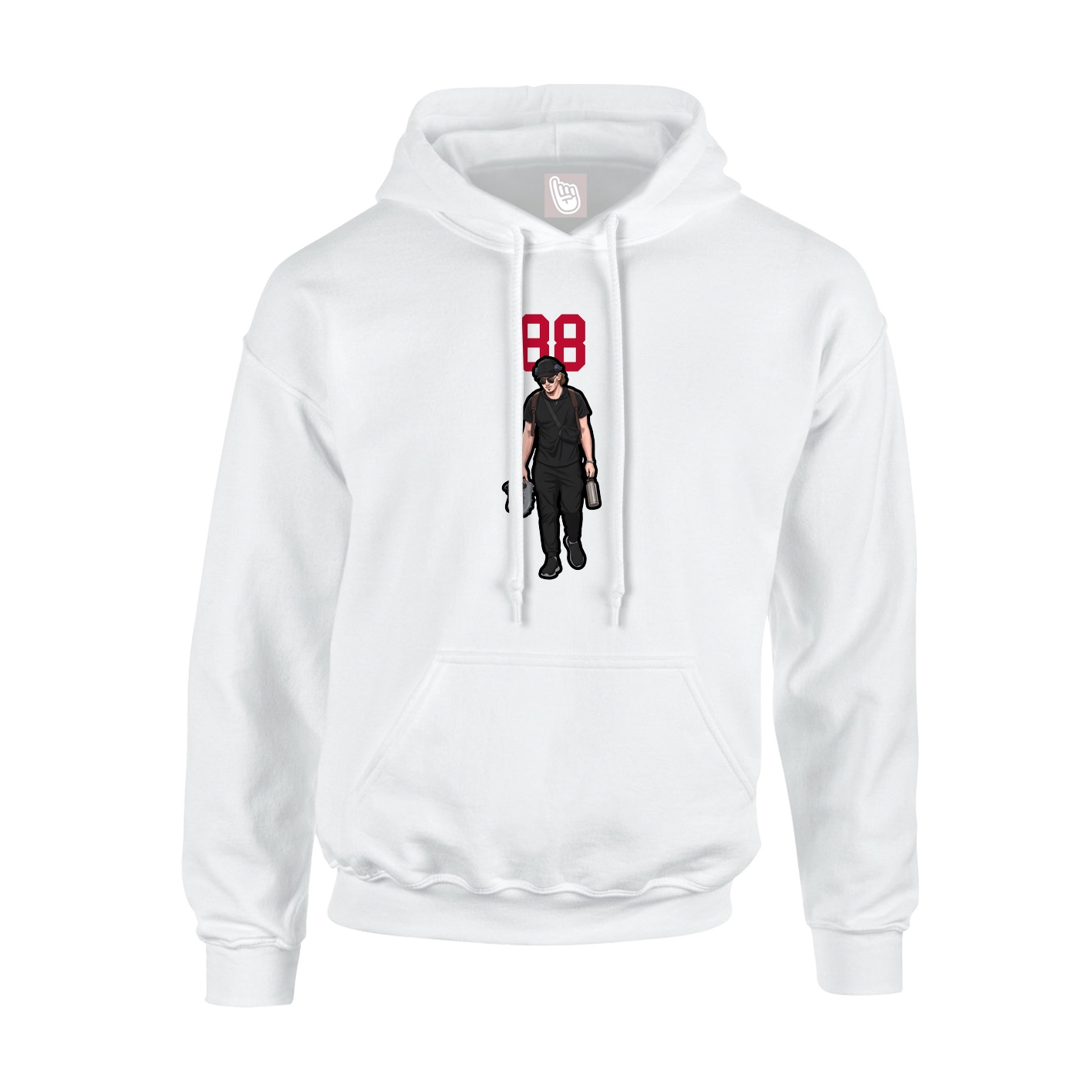 Hoodie — Number Top in White