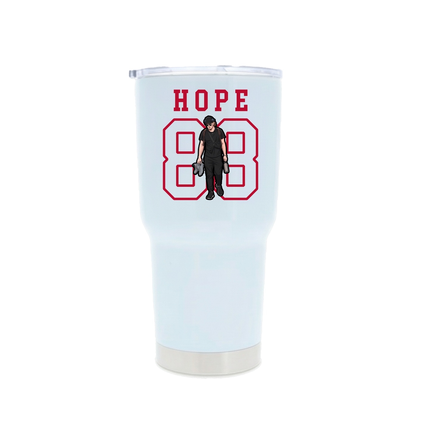 30oz Stainless Steel Tumbler — Shirsey in White