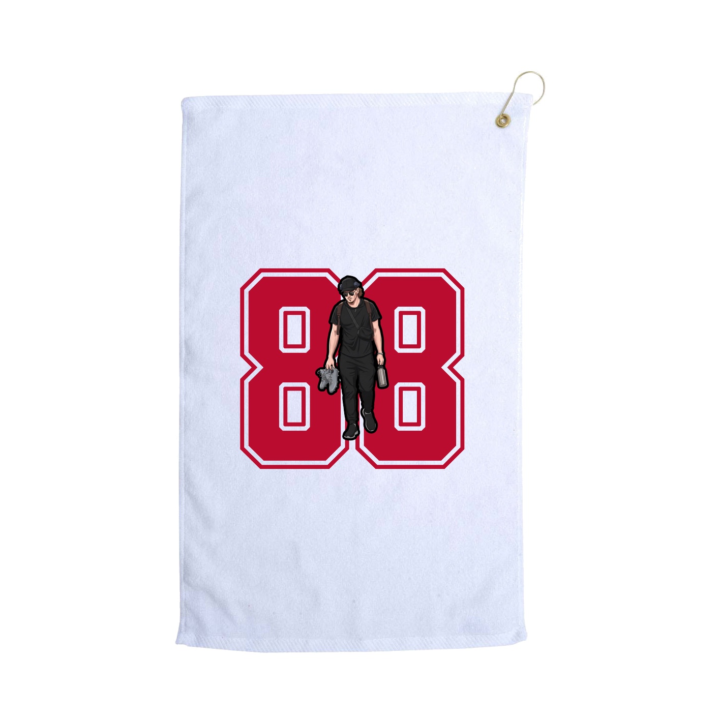 Golf Towel — Number in White