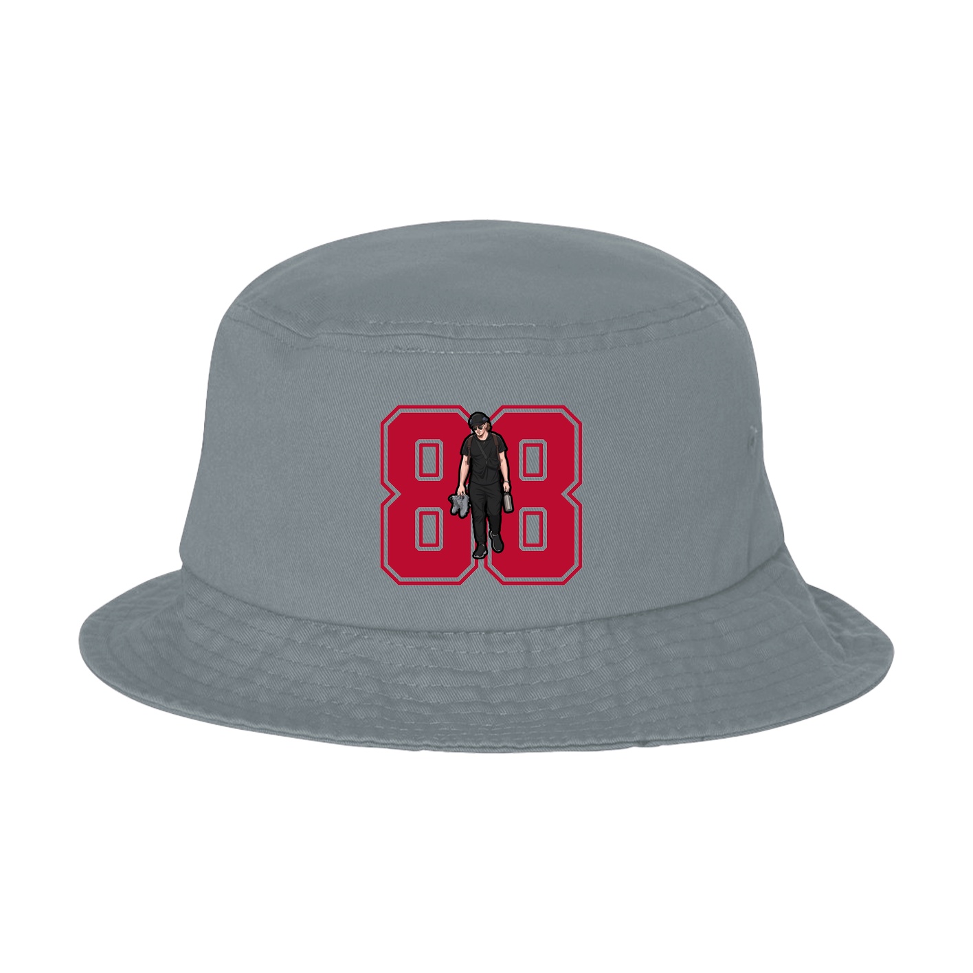 Bucket Cap — Number in Grey