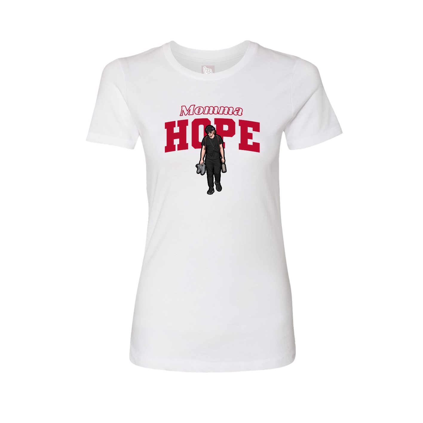 Womens Tee — Mothers Day Block in White