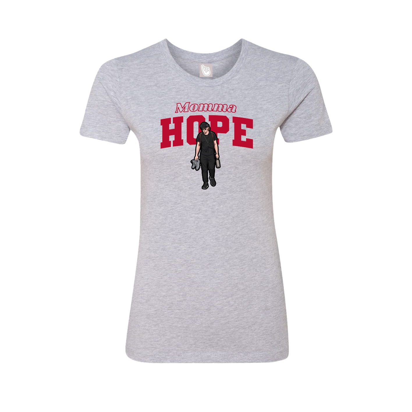 Womens Tee — Mothers Day Block in Grey