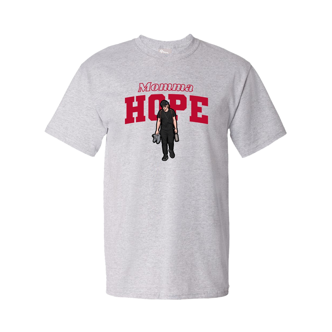Youth Tee — Mothers Day Block in Grey