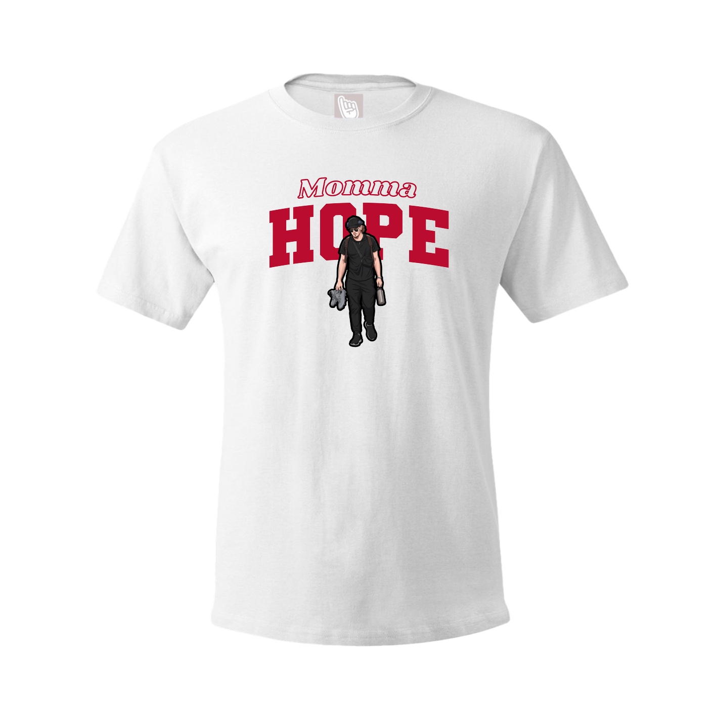 Youth Tee — Mothers Day Block in White