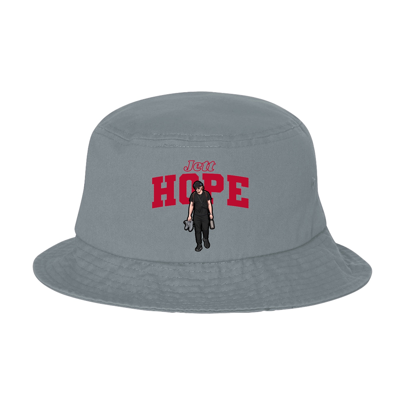 Bucket Cap — Name Arch in Grey