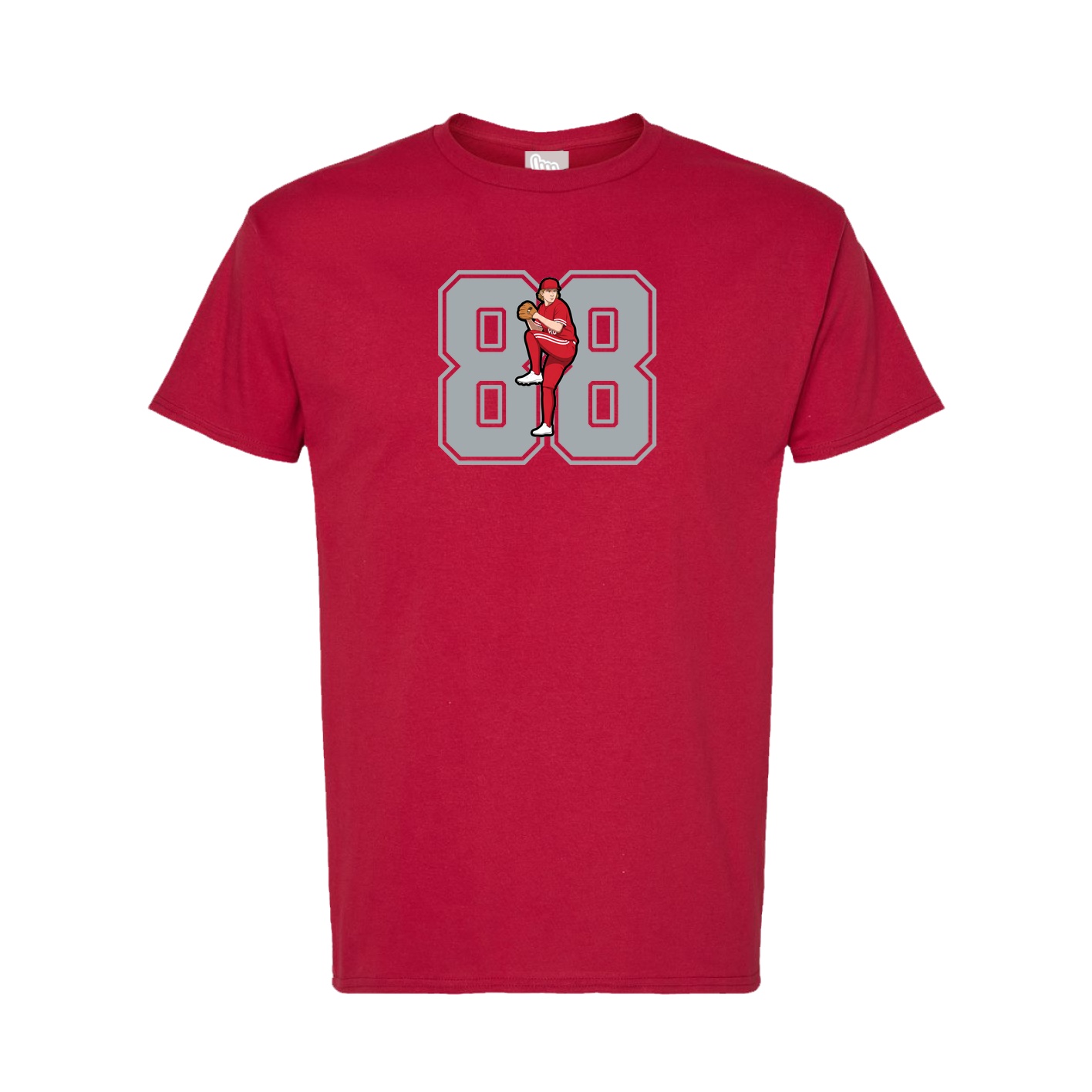 Tee — Number in Crimson