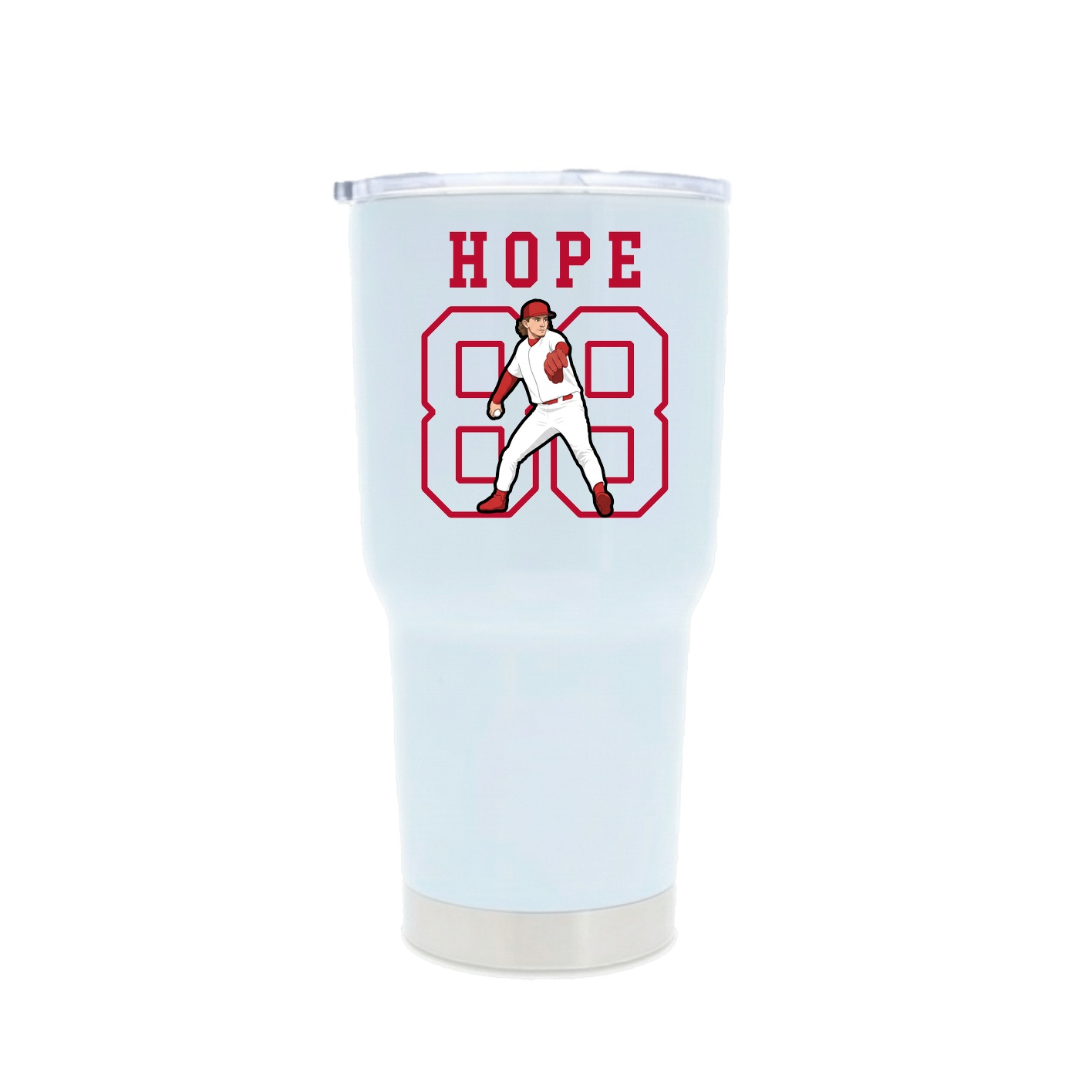 30oz Stainless Steel Tumbler — Shirsey in White