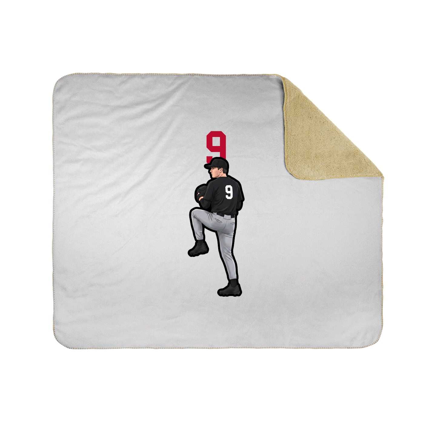 Throw Blanket — Number Top in White