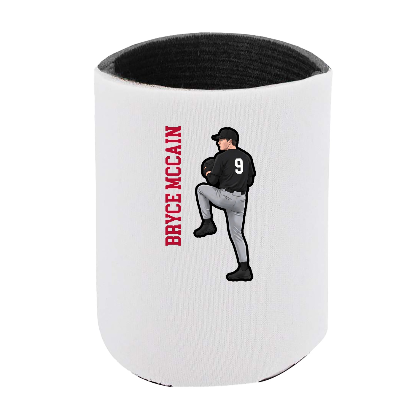 Can Holder — Name Vertical in White