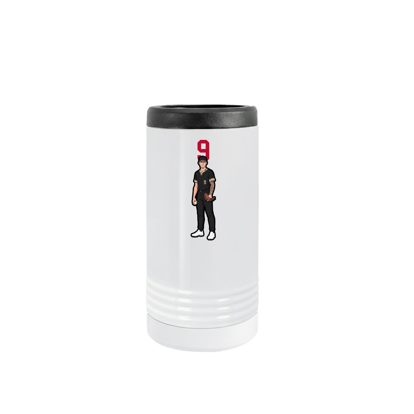 Slim Beverage Holder — Number Top in White