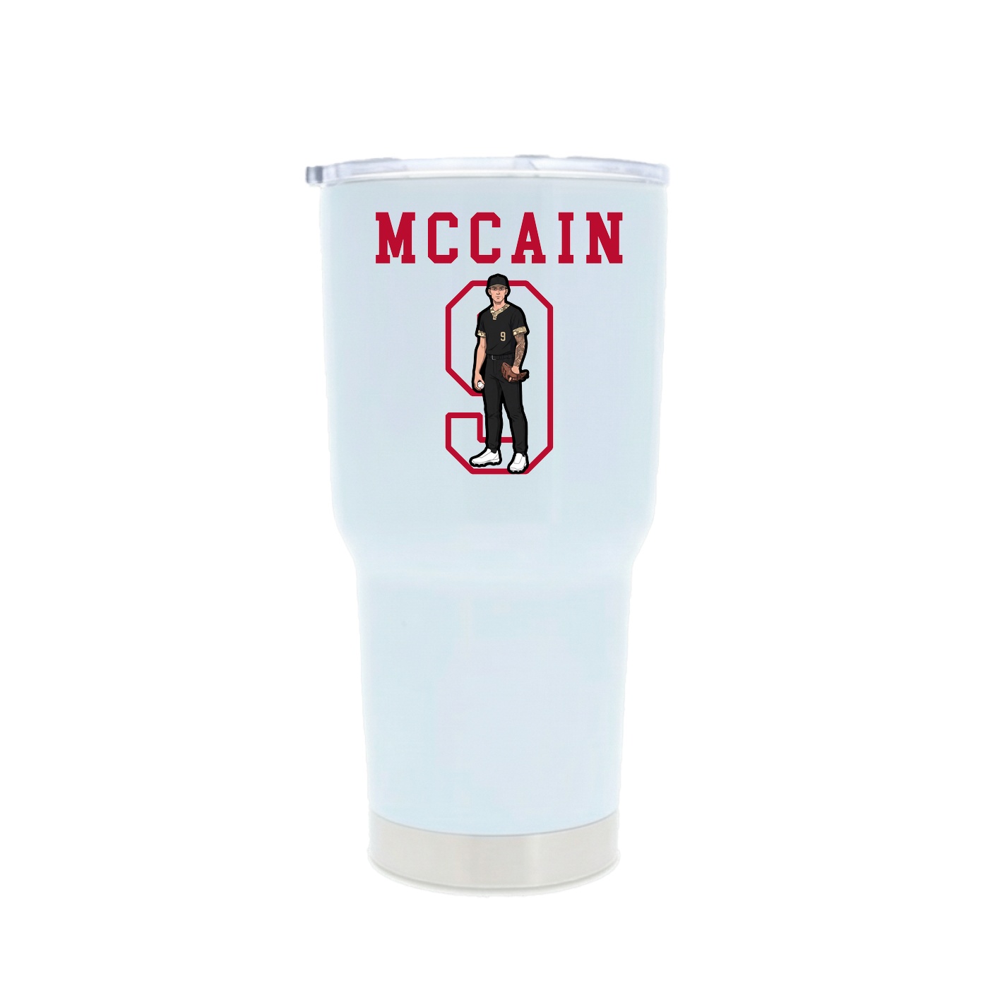 30oz Stainless Steel Tumbler — Shirsey in White