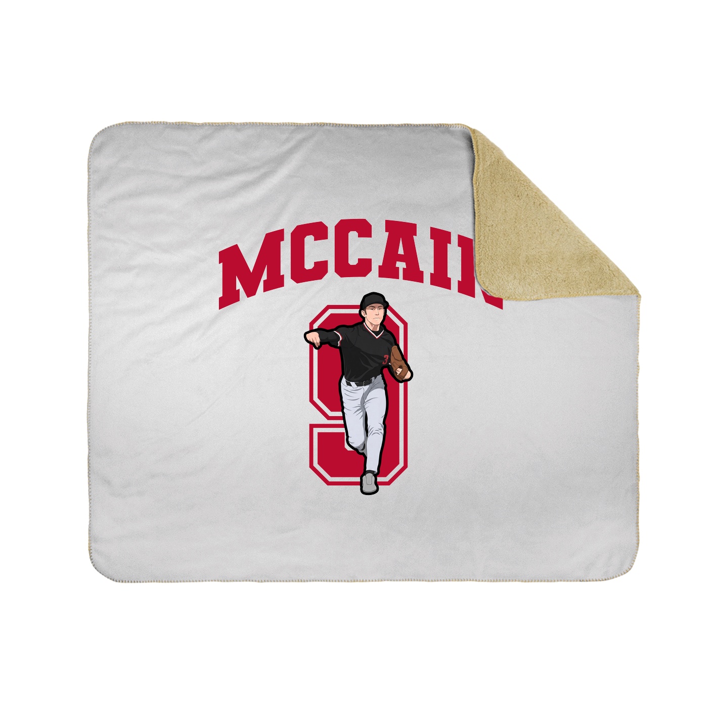 Throw Blanket — Number in White
