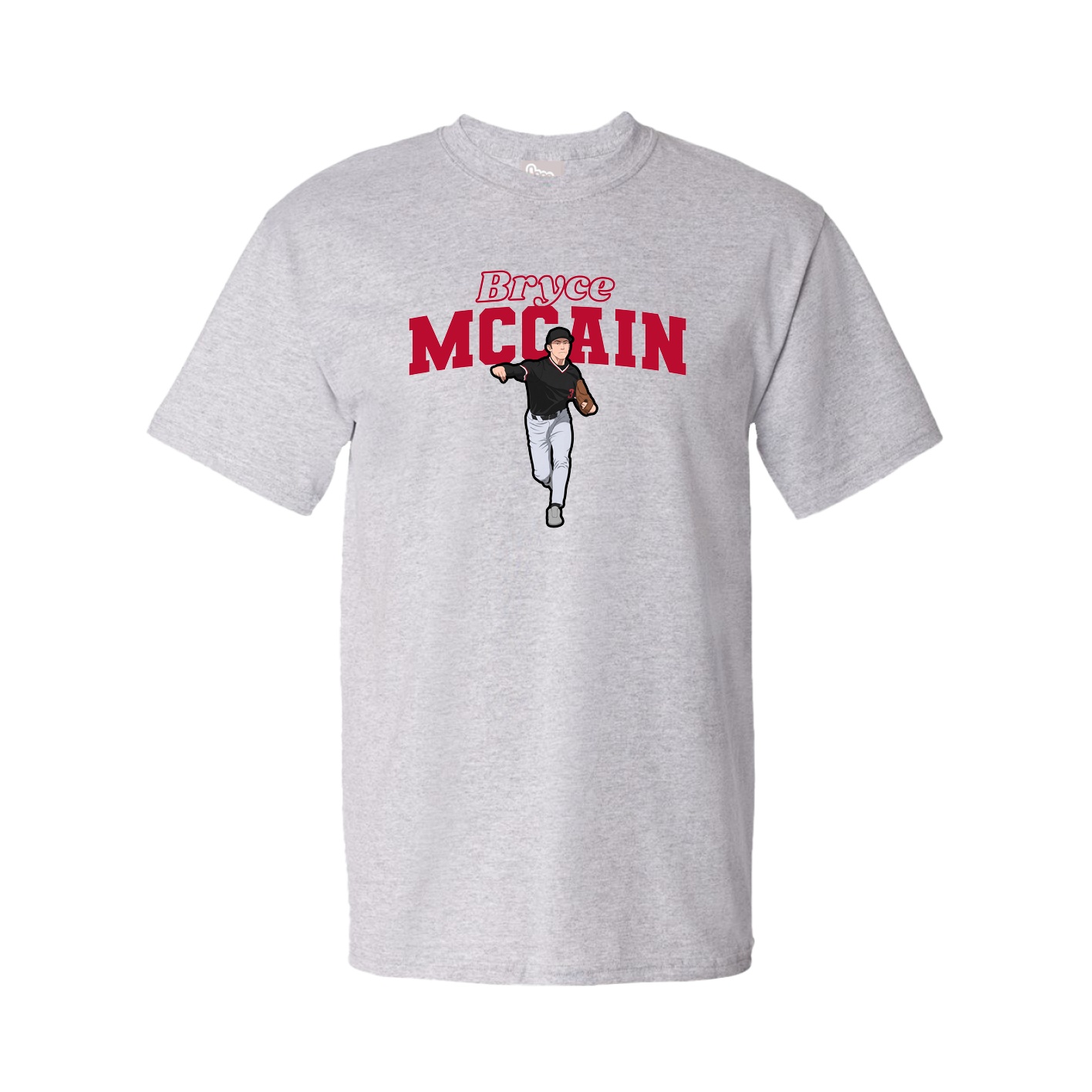 Youth Tee — Name Arch in Grey