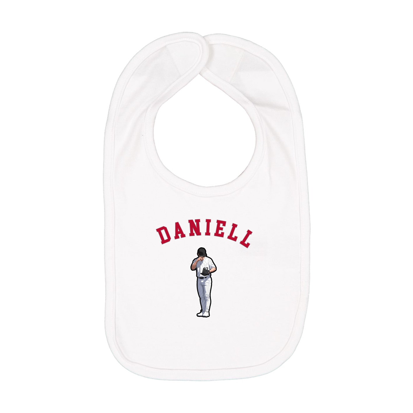 Infant Bib — Shirsey Arch in White