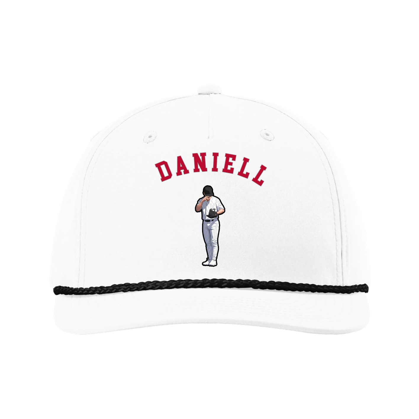 Five-Panel Classic Rope Cap — Shirsey Arch in White