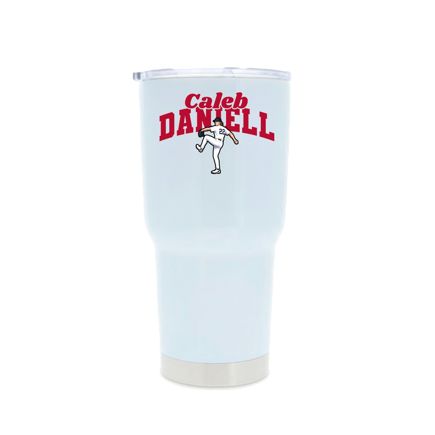30oz Stainless Steel Tumbler — Signature Arch in White