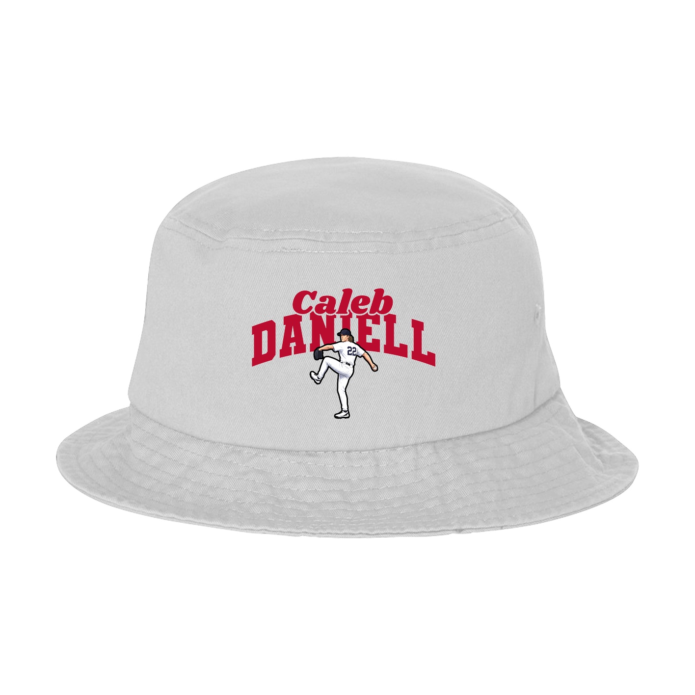 Bucket Cap — Signature Arch in White